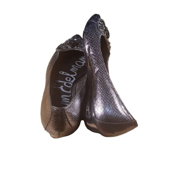 Sam Edelman Icelynn Flats‎ Women Sz 8 M Rhinestone Animal Print Pointed Toe - Picture 7 of 9